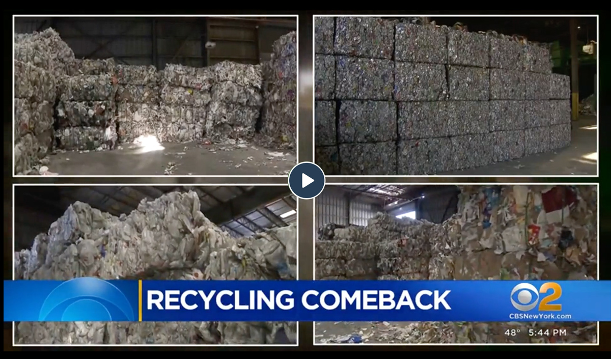 As reported on CBS News: Recycling Comeback